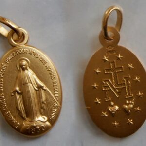 Wonderdadige Medaille Ovaal goud 9 karaats  11 mm